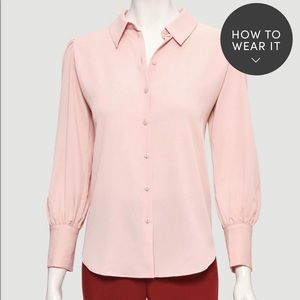 Anne Taylor Factory Pink Blouse XL